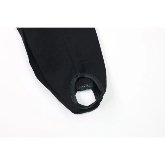 Vintage 40s Mens 34x32 Olympic Stretch Wool Stirrup Skiing Pants Black Italy - Picture 5 of 12